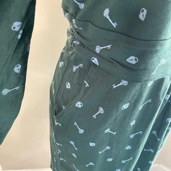 BODEN Chatsworth Mabel Lock & Key Long-Sleeve Green Dress, Size 16 - Picture 5 of 11